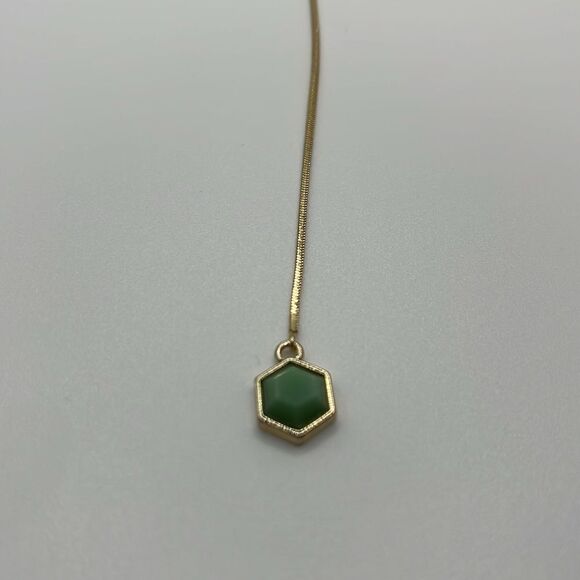 Park Lane NWOT gold and green beaded drop long necklace - Picture 2 of 12